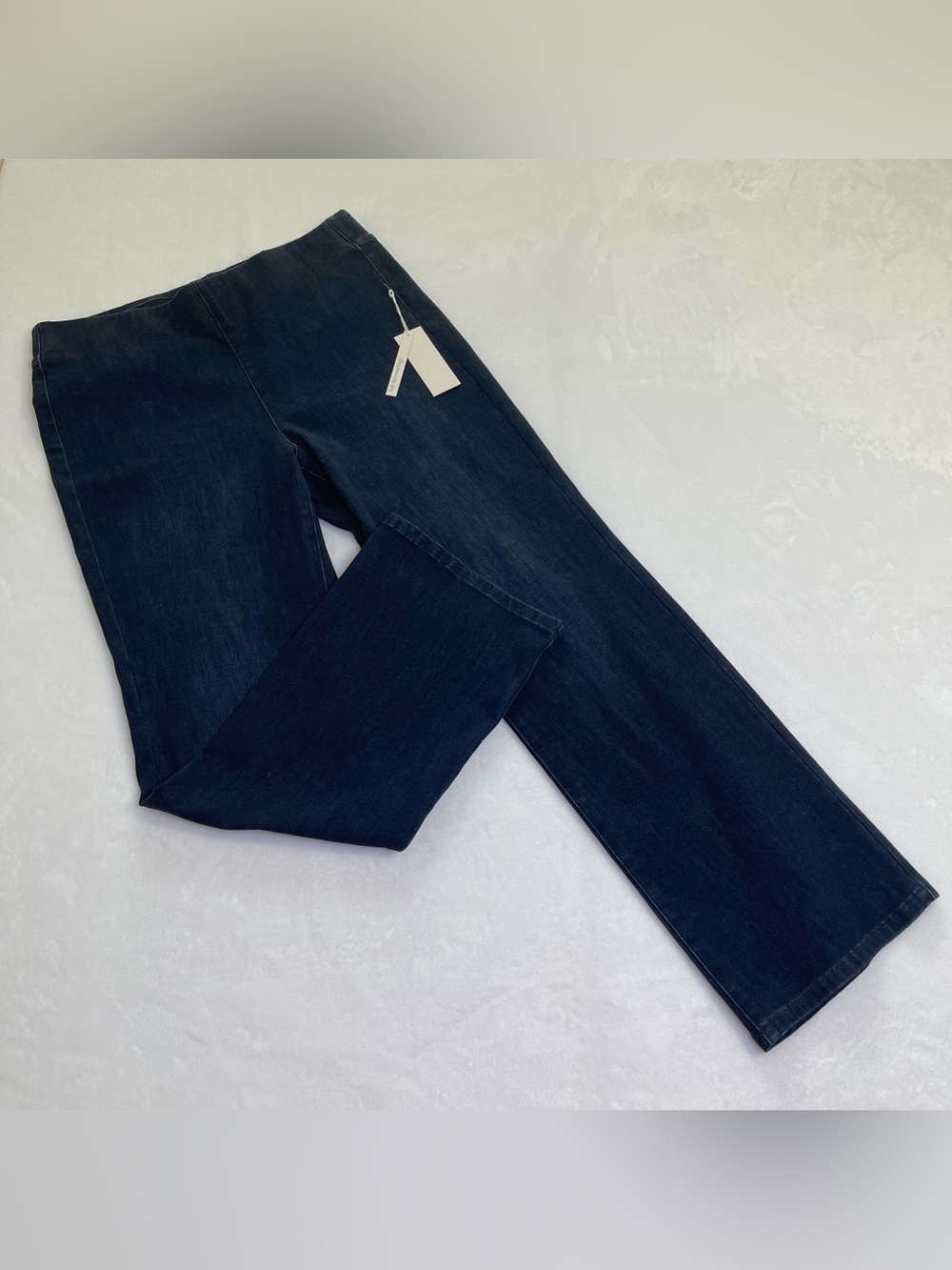 NWT Soft Surroundings Ultimate Pull-On Bootcut Jeans Dark Wash Large (14/16)